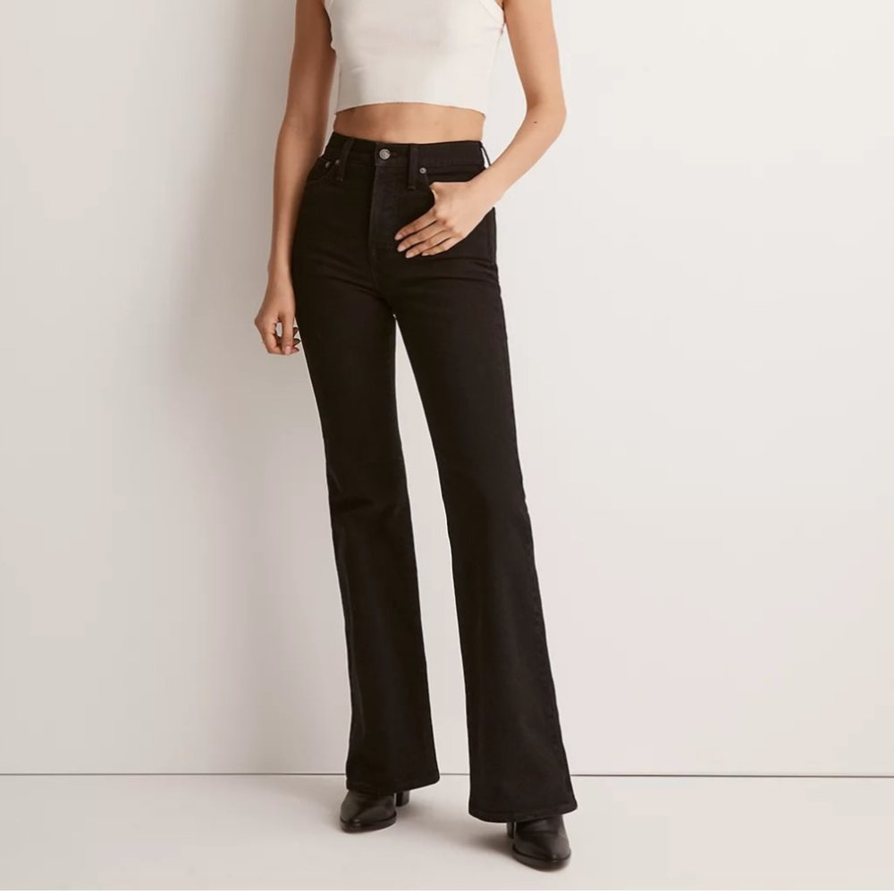 Madewell TALL PERFECT VINTAGE FLARE JEAN, IN SHERBORN WASH, 26T, NWT